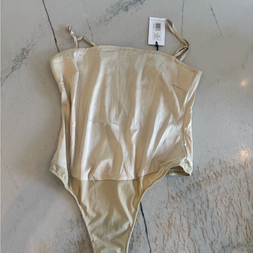 WeWoreWhat Beige Bodysuit
